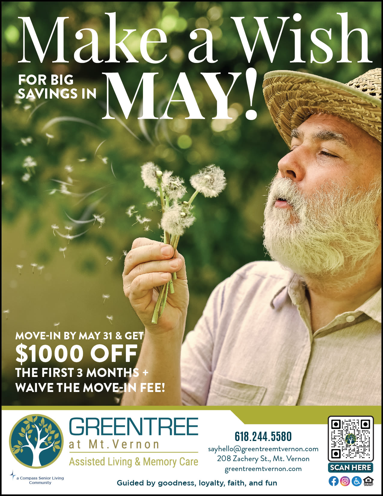 May Move In special Flyer at GreenTree at Mt. Vernon in Mt. Vernon, Illinois