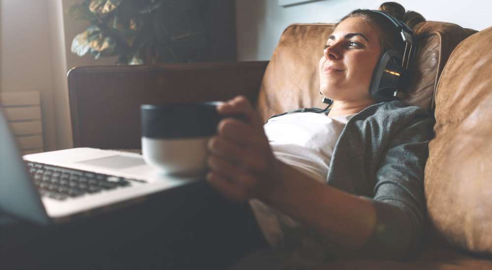 Resident relaxing at Southridge Apartments in Culpeper, Virginia