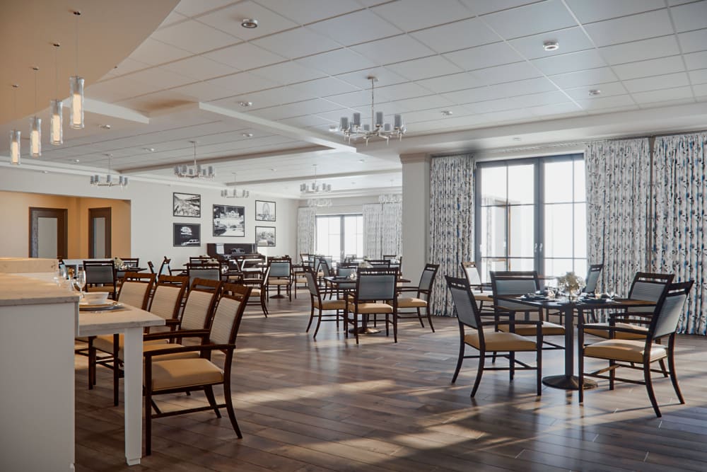Inside a Ridgeline Management Company property's dining hall