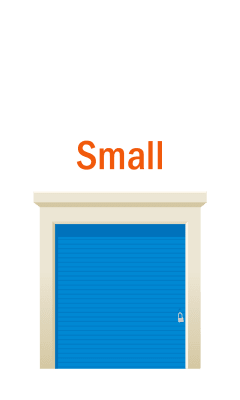 Small storage unit graphic, door closed