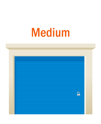 Medium storage unit graphic, door closed