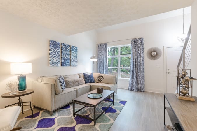 Spacious living room area at The Arlowe in Smyrna