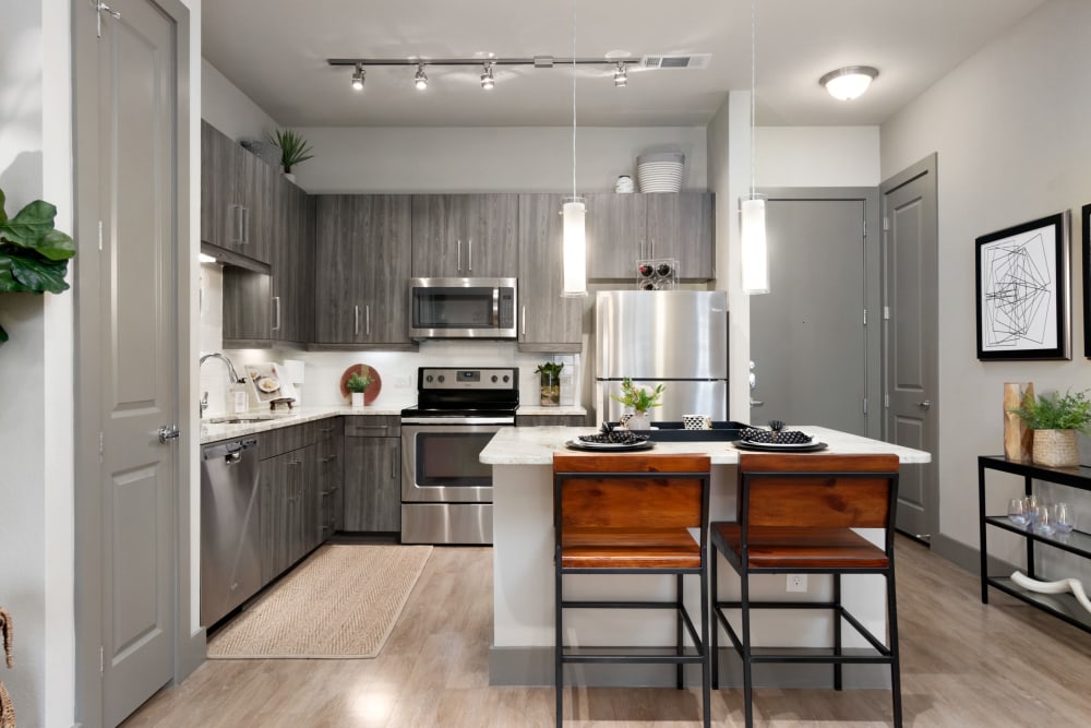 Kitchen at Apartments in Spring, Texas