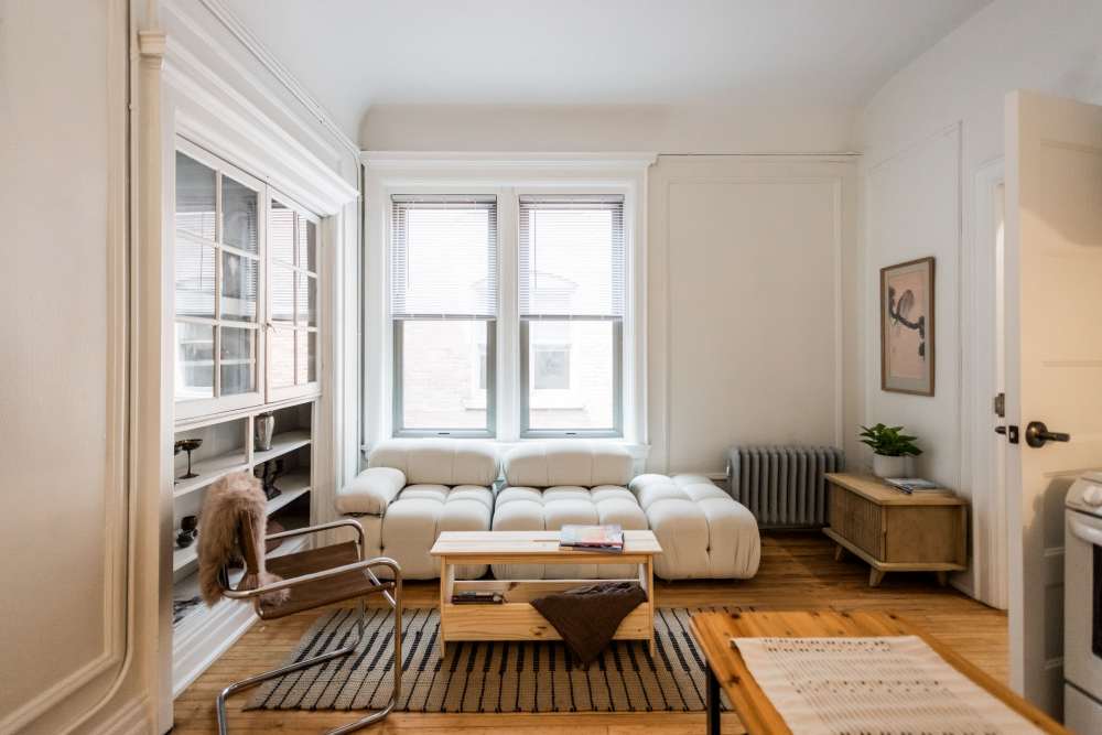 Living room at Detroit Living in Detroit, Michigan