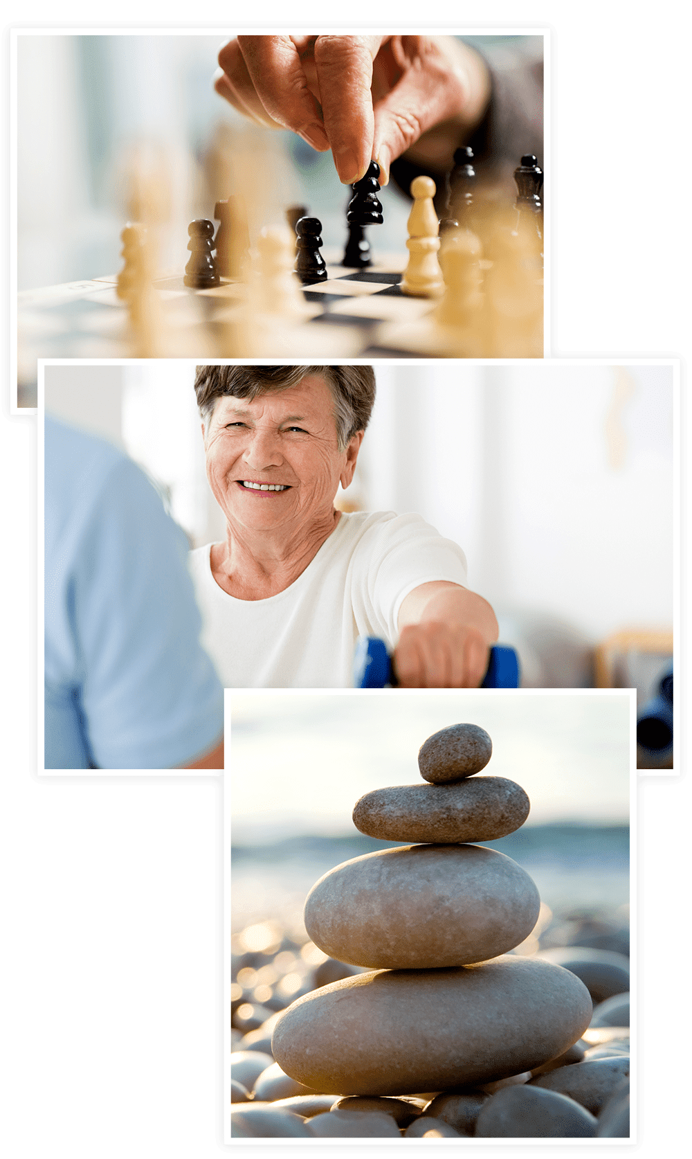 Photos collage of empowered living at Clearwater at Rancharrah in Reno, Nevada