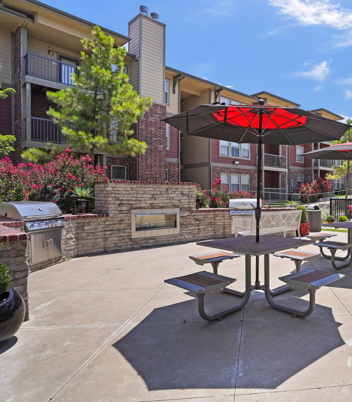 Outdoor seating at Icon at Broken Arrow in Broken Arrow, Oklahoma