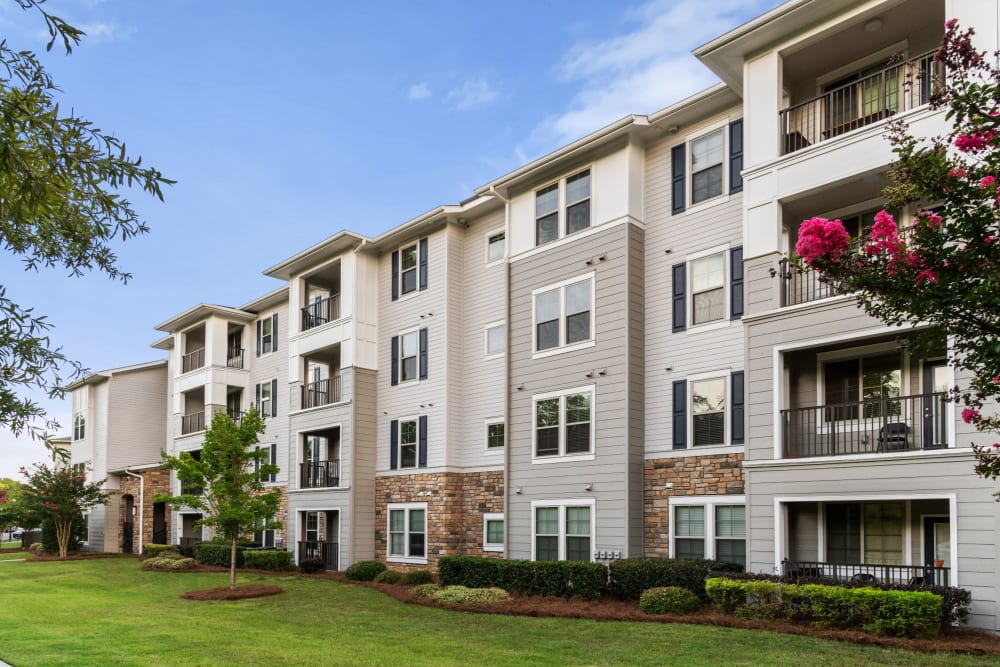 The view from the lawn of The Addison at South Tryon