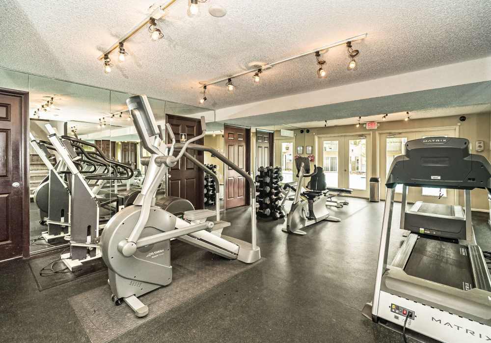 Fitness center at Waterford West in Manchester, Missouri