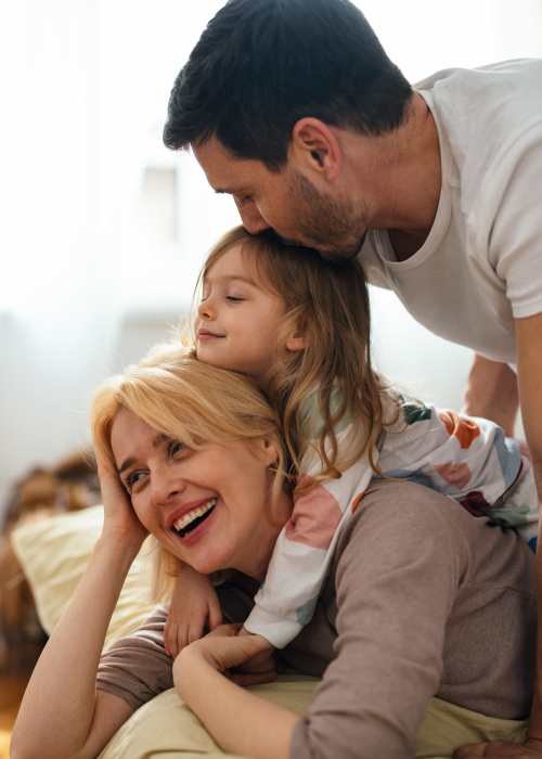 Happy family at Hudson Woods in Gastonia, North Carolina