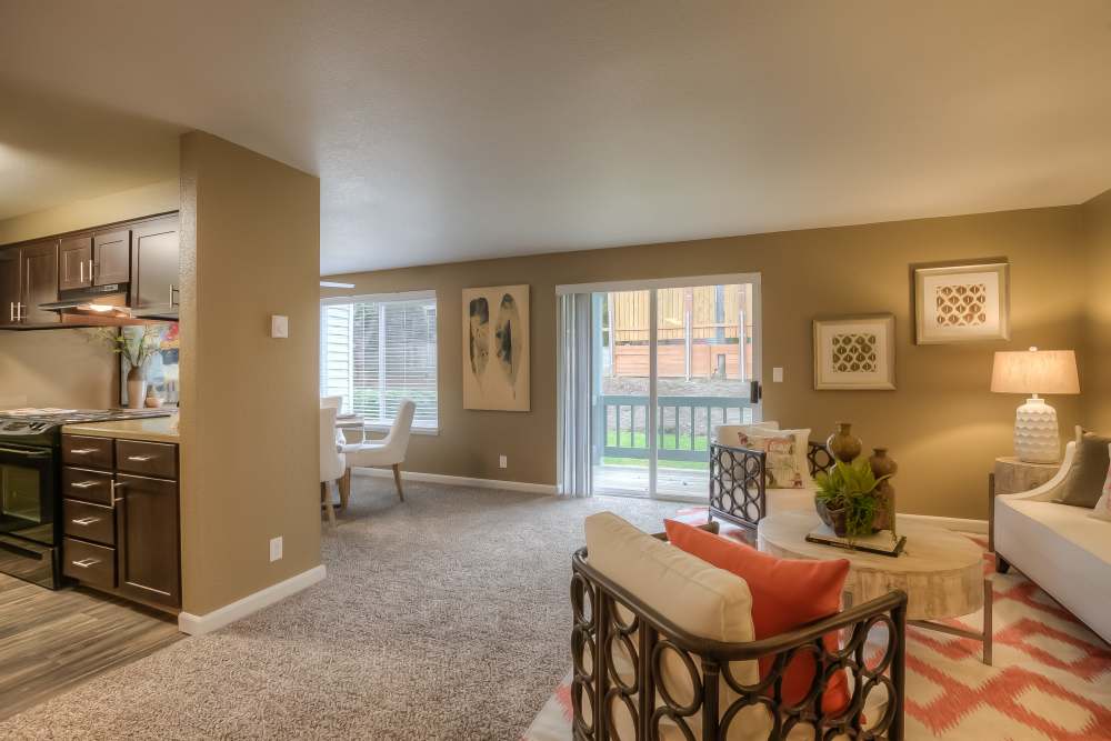 Swimming pool at Oak Hill Apartments in Portland, Oregon