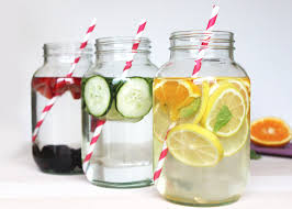 Fruit infused water.