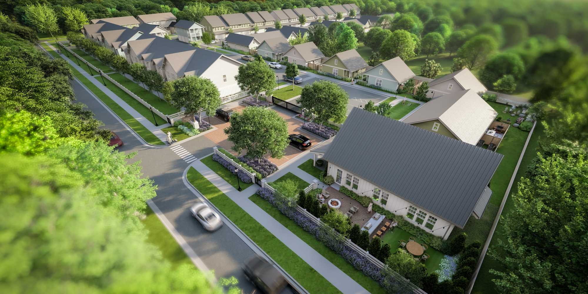 Aerial rendering of Ashland Park in Mobile, Alabama