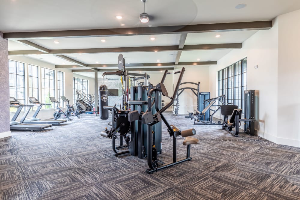 Resident gym at The Holston | Apartments in Weaverville, North Carolina