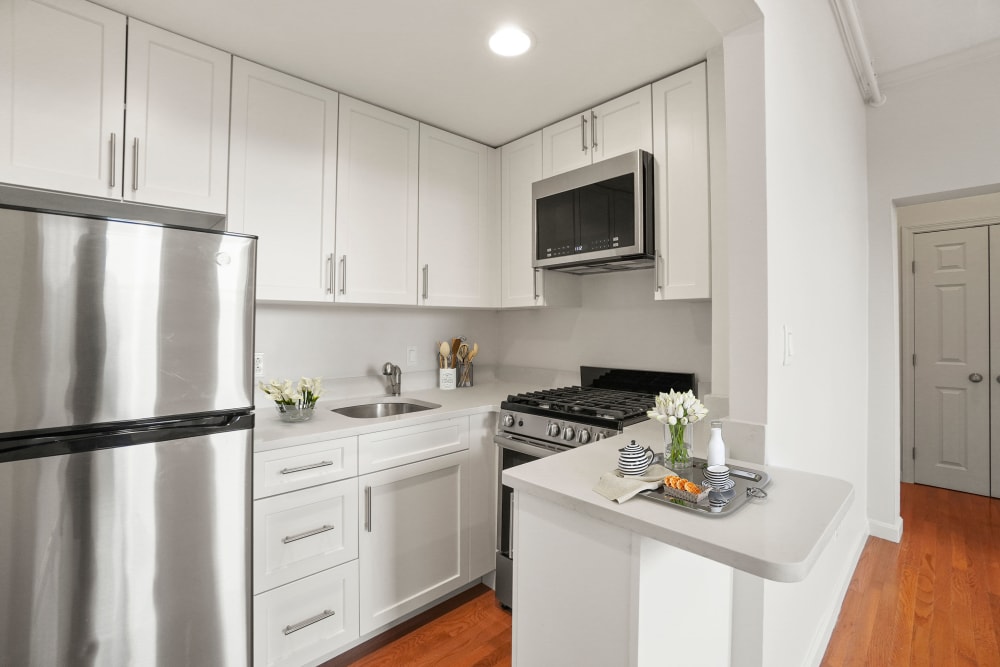 Modern kitchen at Atrio Boston in Boston, Massachusetts 