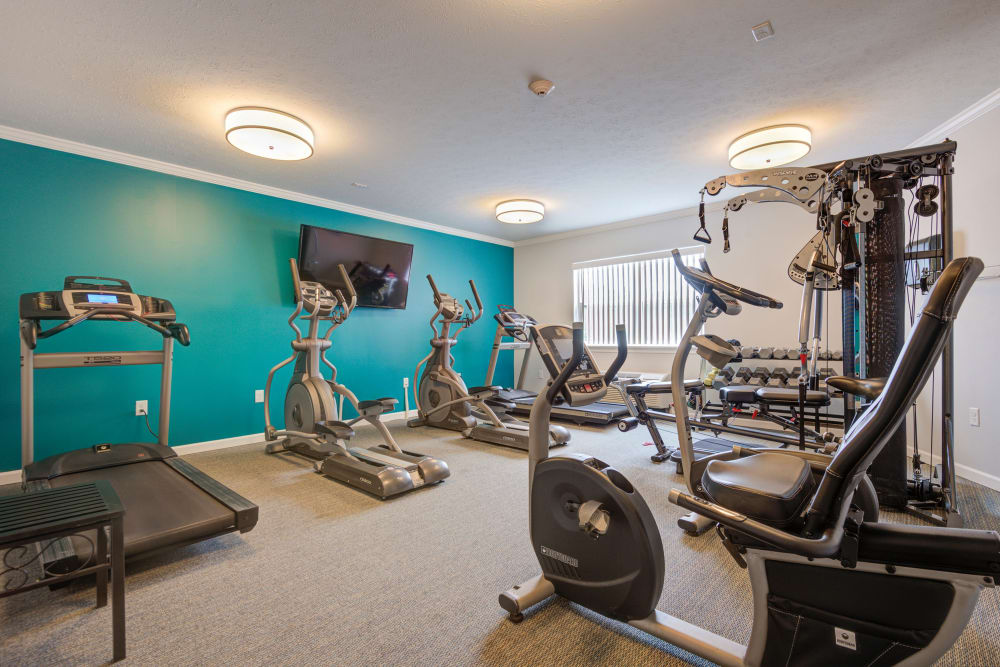Fitness center at Villa Capri Apartments in Rochester, New York