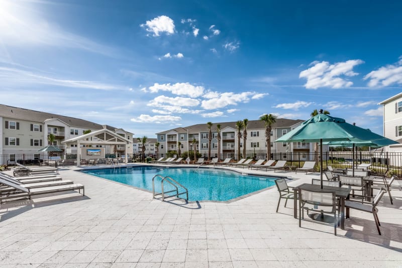 Outdoor pool at Argyle at Oakleaf Town Center in Jacksonville, Florida