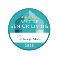 Best of Senior Living award icon from A Place for mom 2025