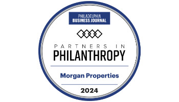 Philadelphia Business Journal 2024 Partners in Philanthropy Award won by Morgan Properties in King of Prussia, Pennsylvania