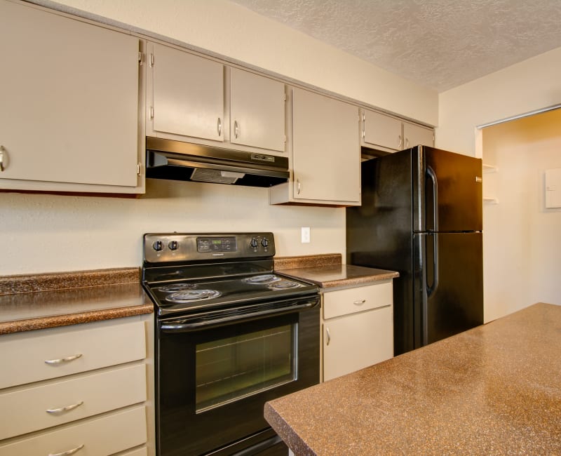 Kitchen with plenty of cabinet space at Mesa Del Oso in Albuquerque, New Mexico