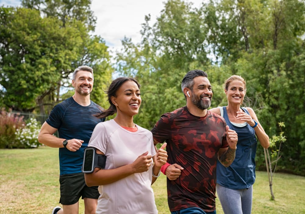 Residents out for a run near 17 Barkley in Gaithersburg, Maryland