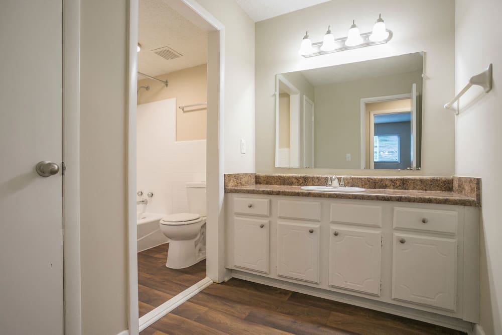 Bathroom model at Candlewood Apartment Homes in Nashville, Tennessee