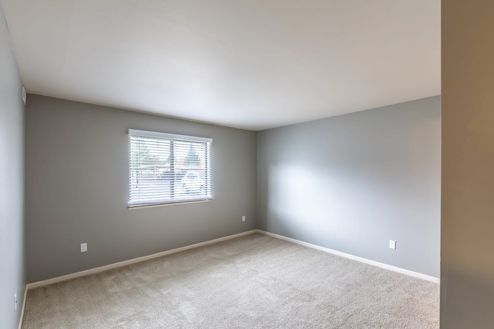 Spacious bedroom with ample natural light at Waters Edge Apartments in Lansing, Michigan