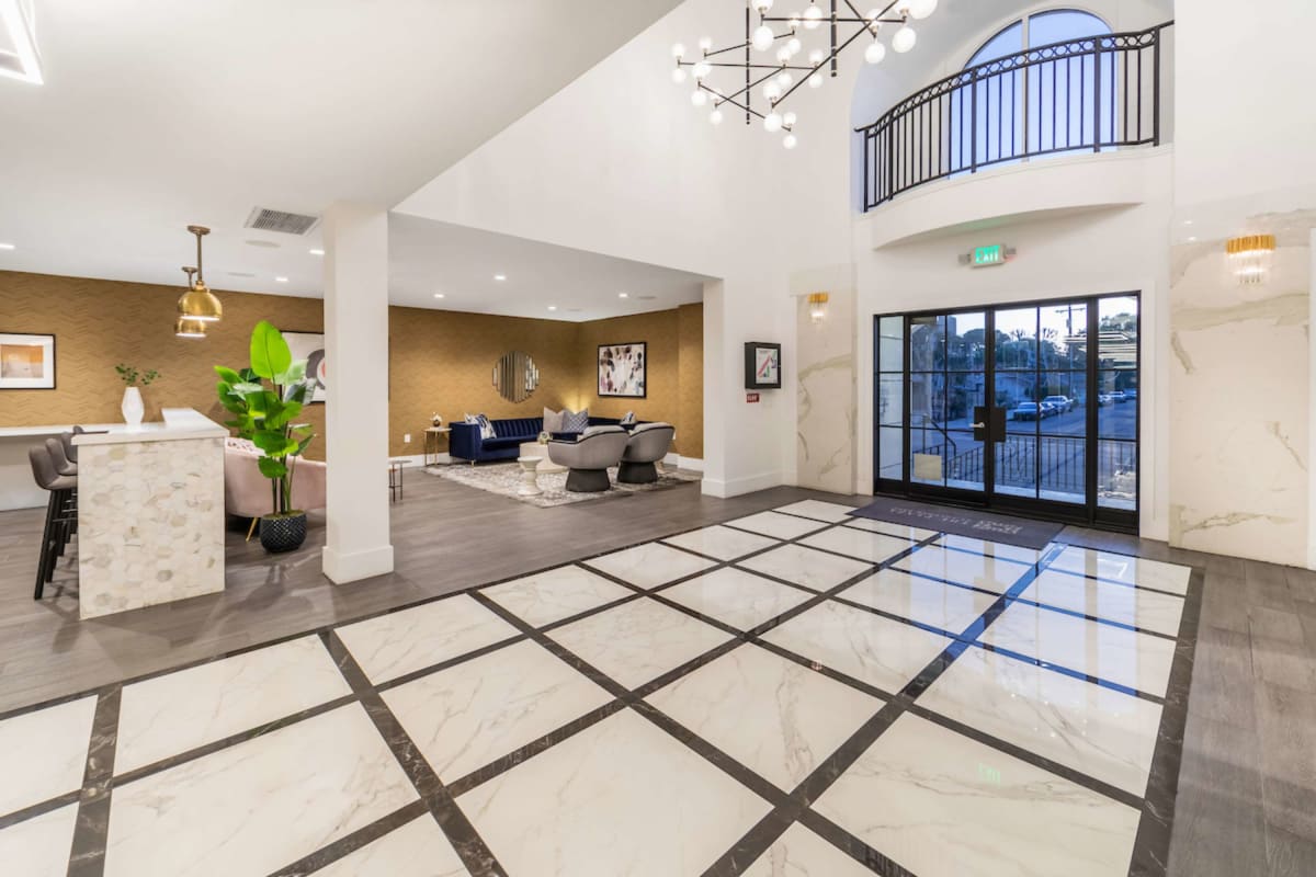 Large spacious clubhouse at Plaza at Sherman Oaks in Sherman Oaks, California