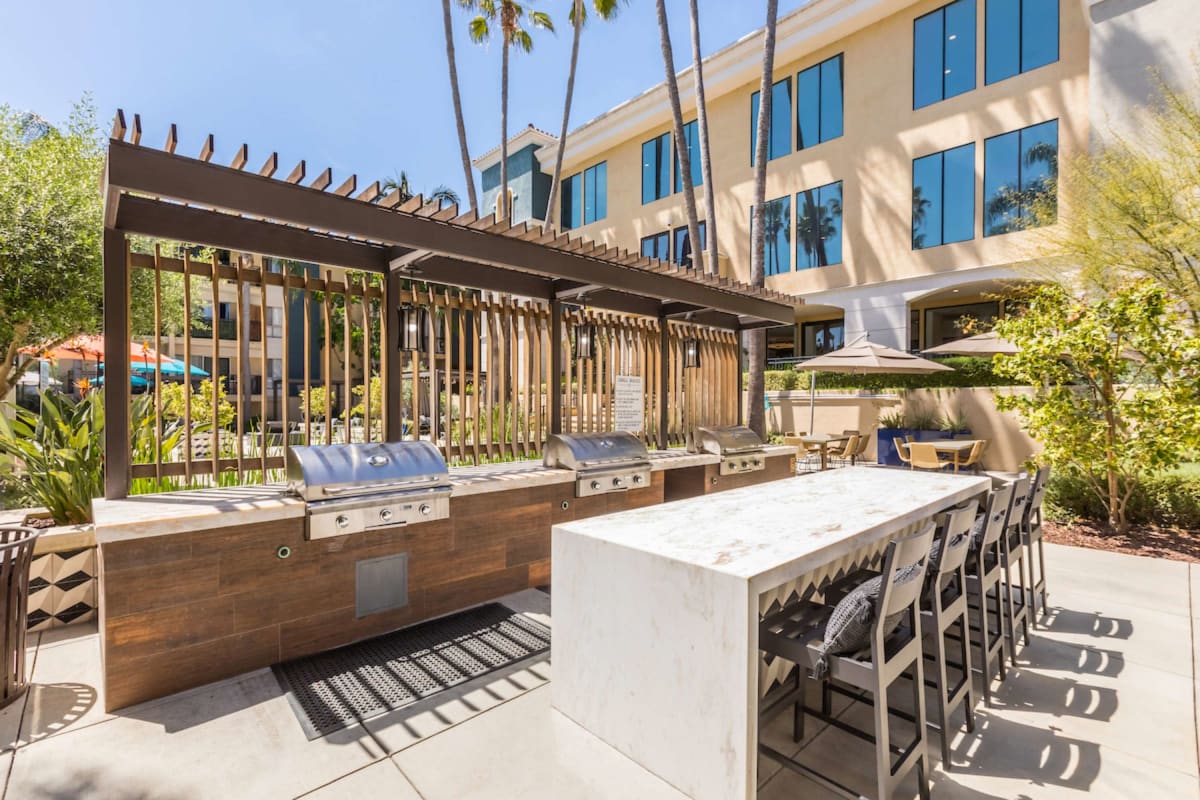 Propane community barbeque at Plaza at Sherman Oaks in Sherman Oaks, California