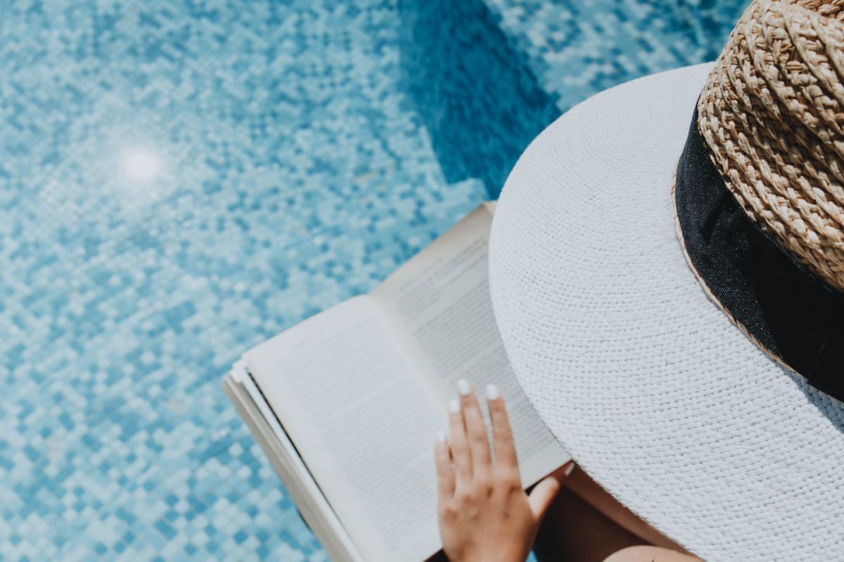 View amenities like our swimming pool at Cobble Creek Apartment Homes in Chico, California
