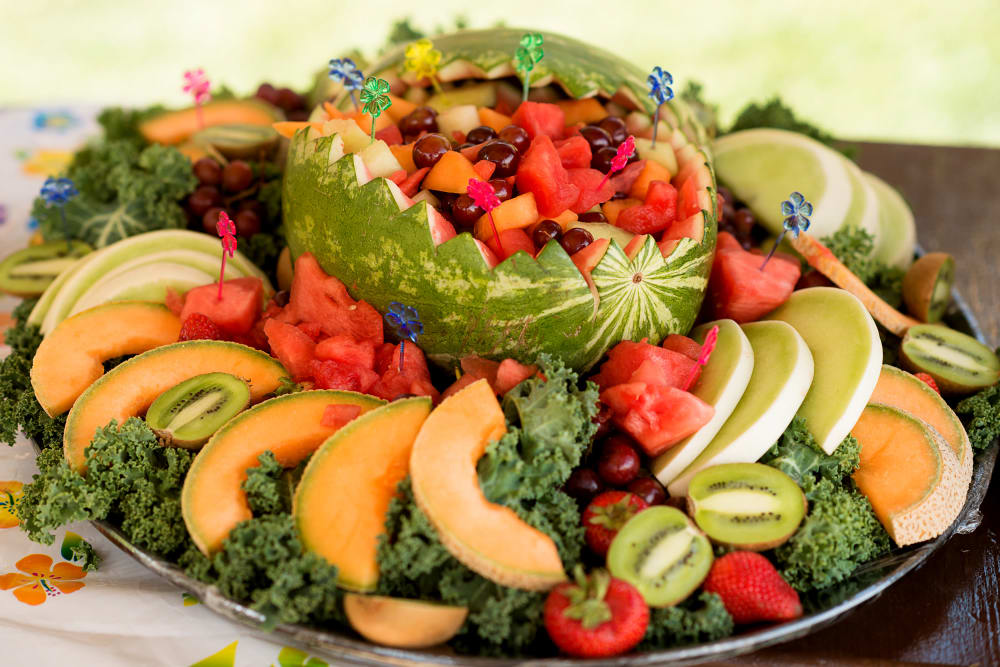 Fruit platter at Keystone Place at  Buzzards Bay in Buzzards Bay, Massachusetts