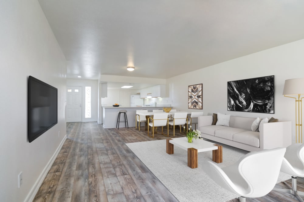 A spacious living space at Aero Ridge in San Diego, California