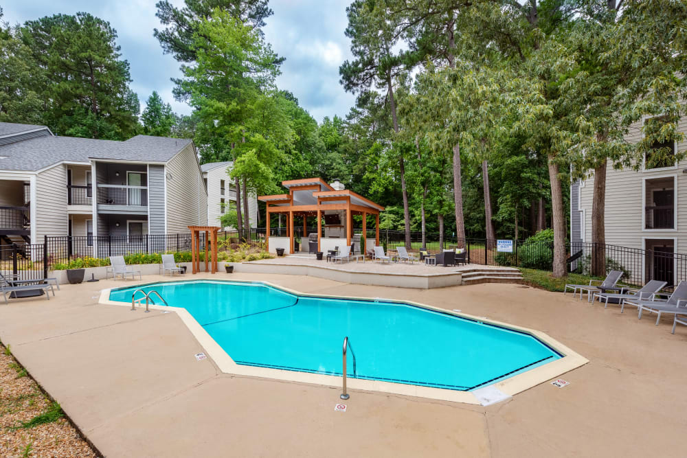 Sparkling swimming pool at Emerald Place in Durham, North Carolina