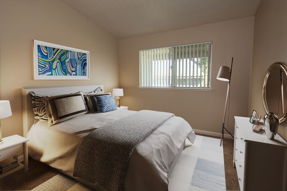 Bedroom at Castle Hill Apartments in Sacramento, California