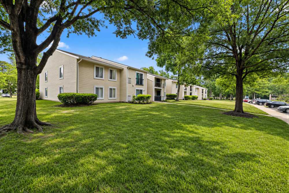 Walking path beside the apartments at Smallwood Gardens in Waldorf, Maryland