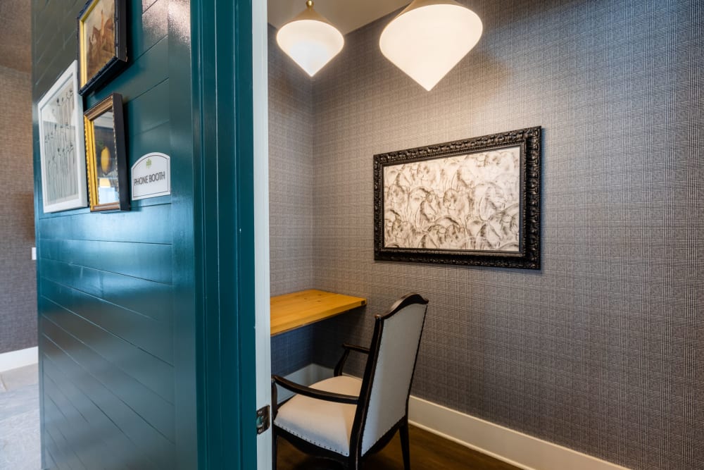 Private phone room at The Holston | Apartments in Weaverville, North Carolina