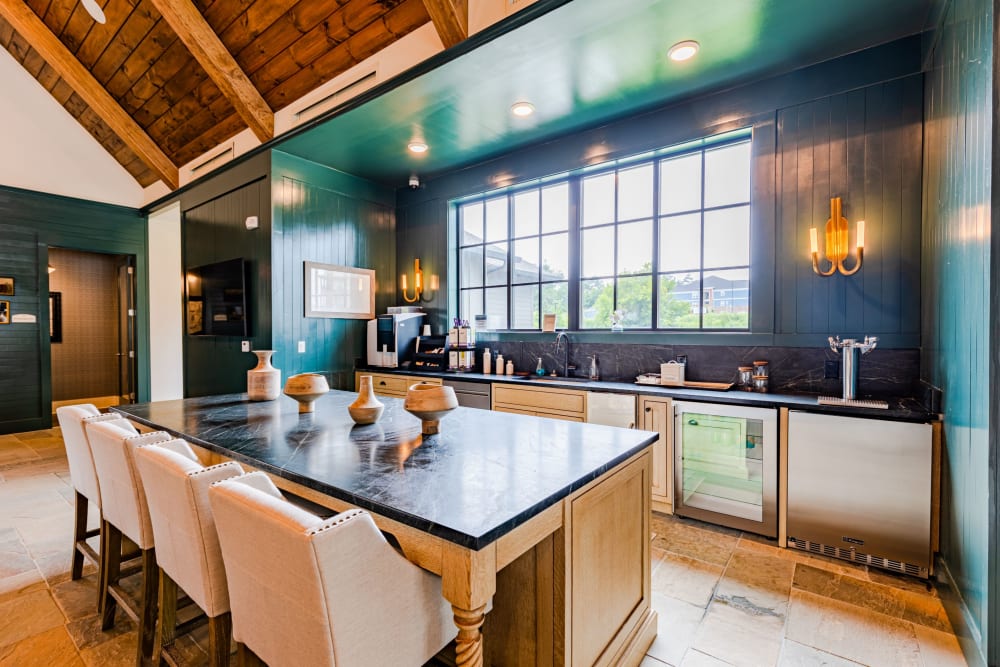 Community kitchen at The Holston | Apartments in Weaverville, North Carolina