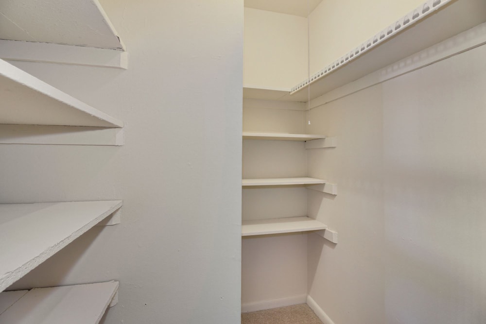 Walk-in closet at Barclay Square Apartments in Baltimore, Maryland