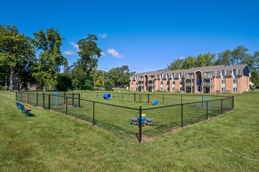 Dog park at Arbors of Battle Creek Apartments & Townhomes in Battle Creek, Michigan