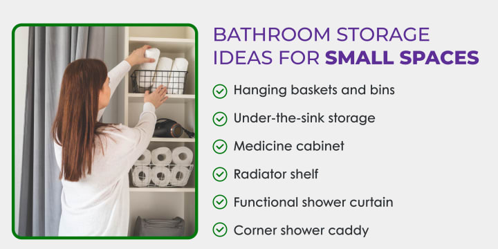 Bathroom storage ideas for small spaces