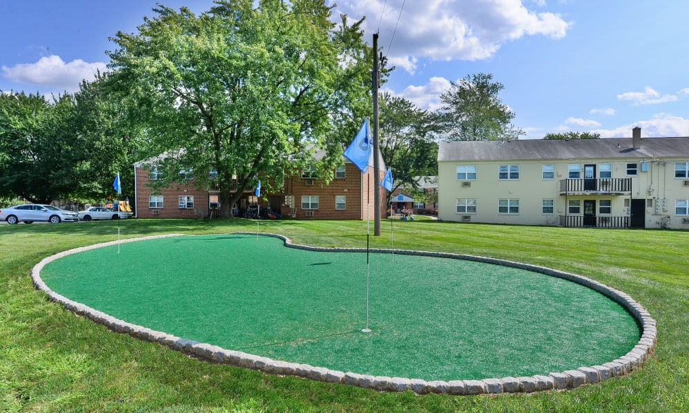 Putting green at Camp Hill Plaza Apartment Homes in Camp Hill, Pennsylvania