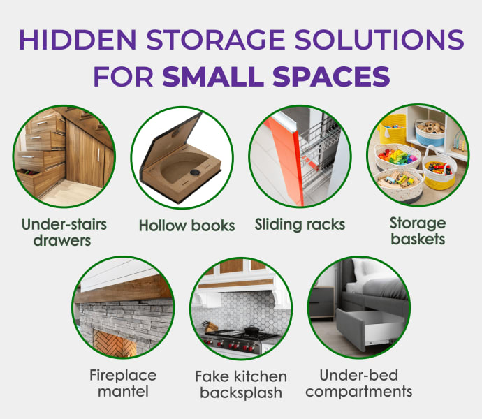 Hidden storage solutions for small spaces