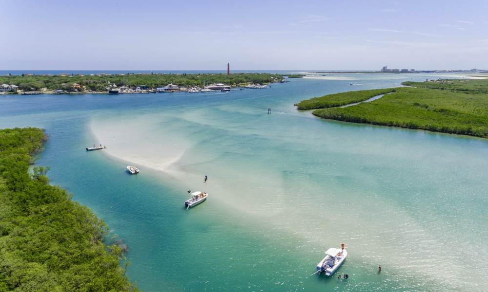 Beautiful beach near The Beacon in New Smyrna Beach, Florida