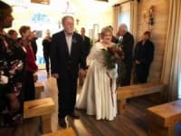 VIDEO: Charlie walks daughter down the aisle