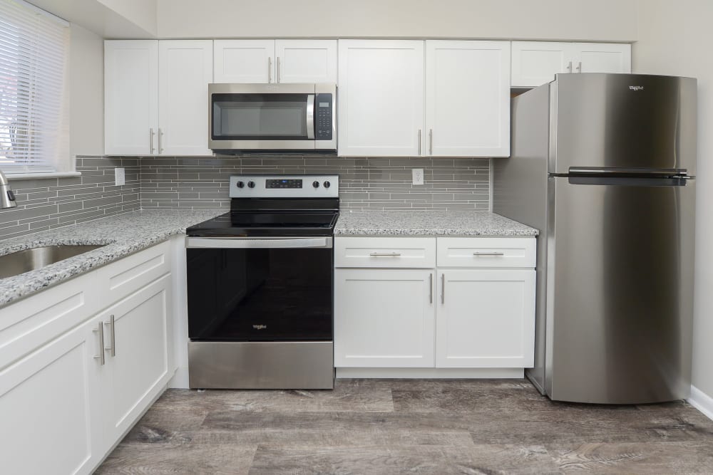 Renovated kitchen at Taylor Park Apartment Homes in Nottingham, Maryland