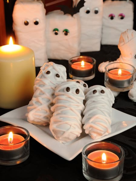 Halloween treats and candles