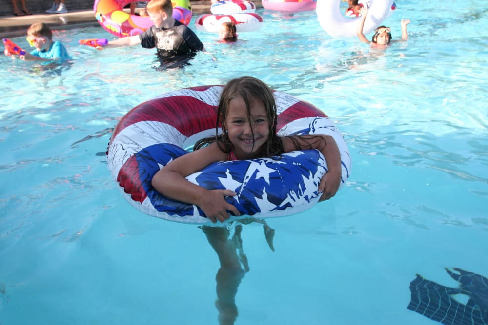 Resident in the pool at United Communities in Joint Base MDL, New Jersey