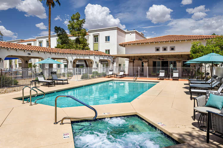 Outdoor pool at Casa del Rio in Peoria, Arizona