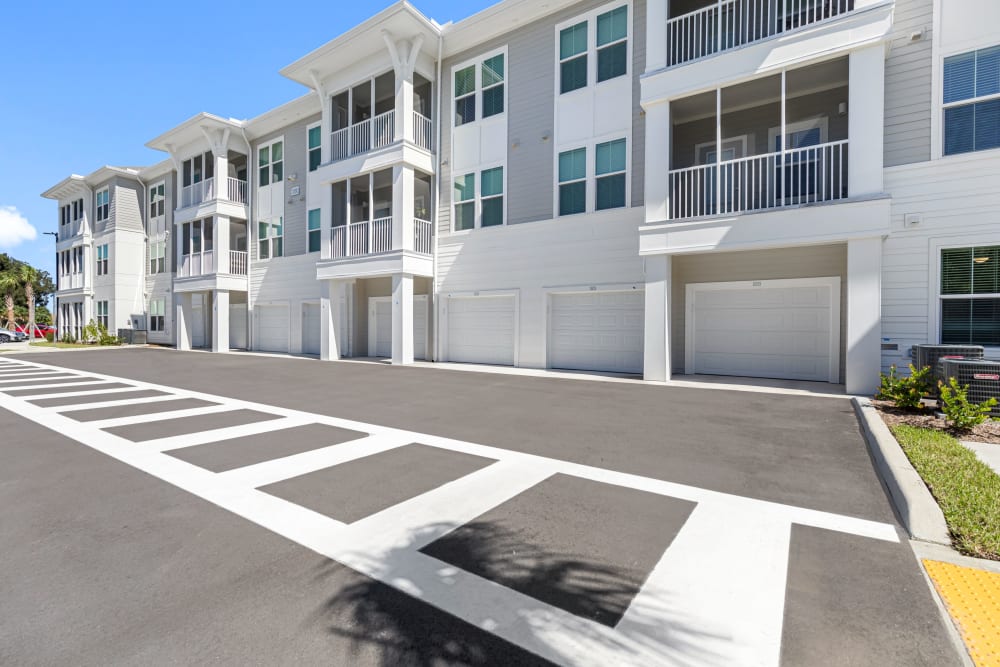 Apartments with attached garages at The Griffon Vero Beach in Vero Beach, Florida