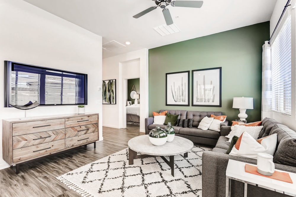 Earth tones and clean design at Avilla Camelback Ranch in Phoenix AZ