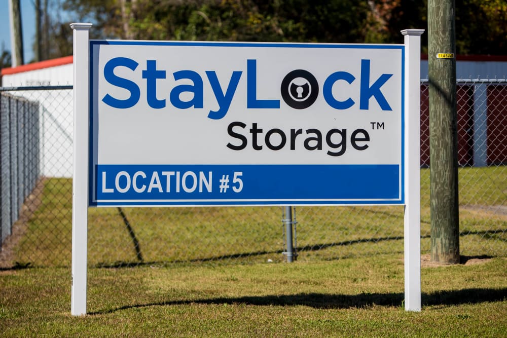 Sign in front of StayLock Storage in Hartsville, South Carolina